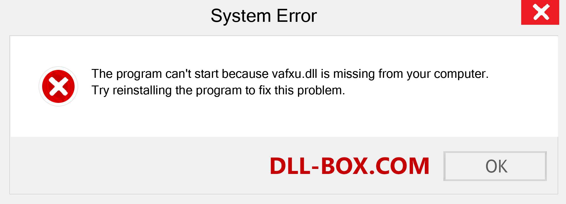  vafxu.dll file is missing?. Download for Windows 7, 8, 10 - Fix  vafxu dll Missing Error on Windows, photos, images